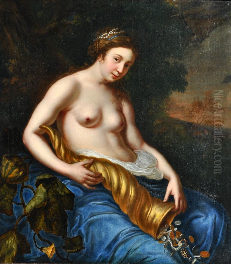 An allegory of abundance Oil Painting by Carel van Savoyen