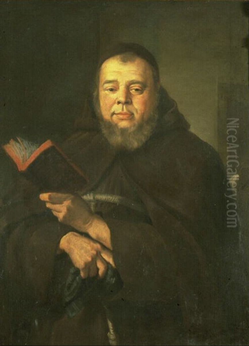 Portrait of a capuchin monk Oil Painting by Alexis Grimou