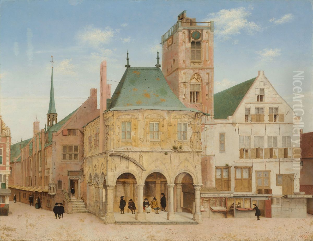 Het oude stadhuis in Amsterdam Oil Painting by Pieter Jansz Saenredam