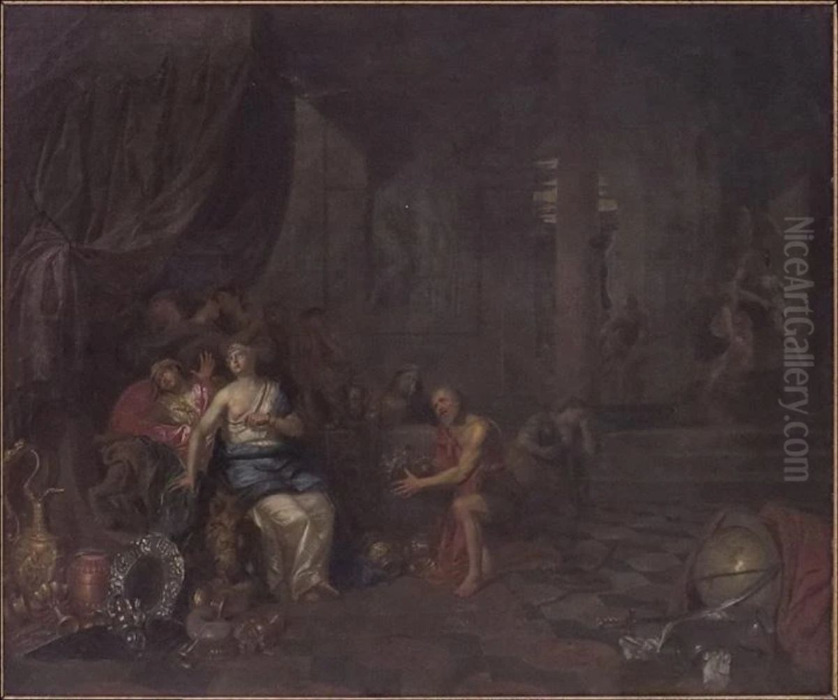 The Death Of Cleopatra Oil Painting by Hendrick Govaerts