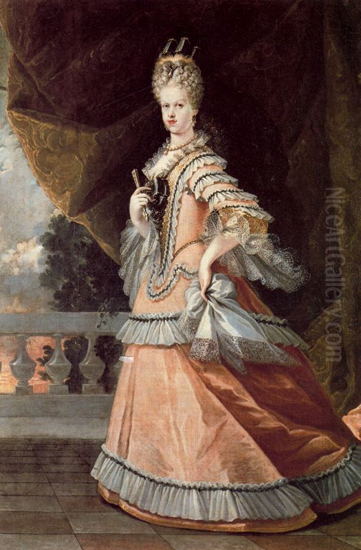 Portrait ofMaria Luisa of Savoy(1688-1714) Oil Painting by Miguel Jacinto Melendez