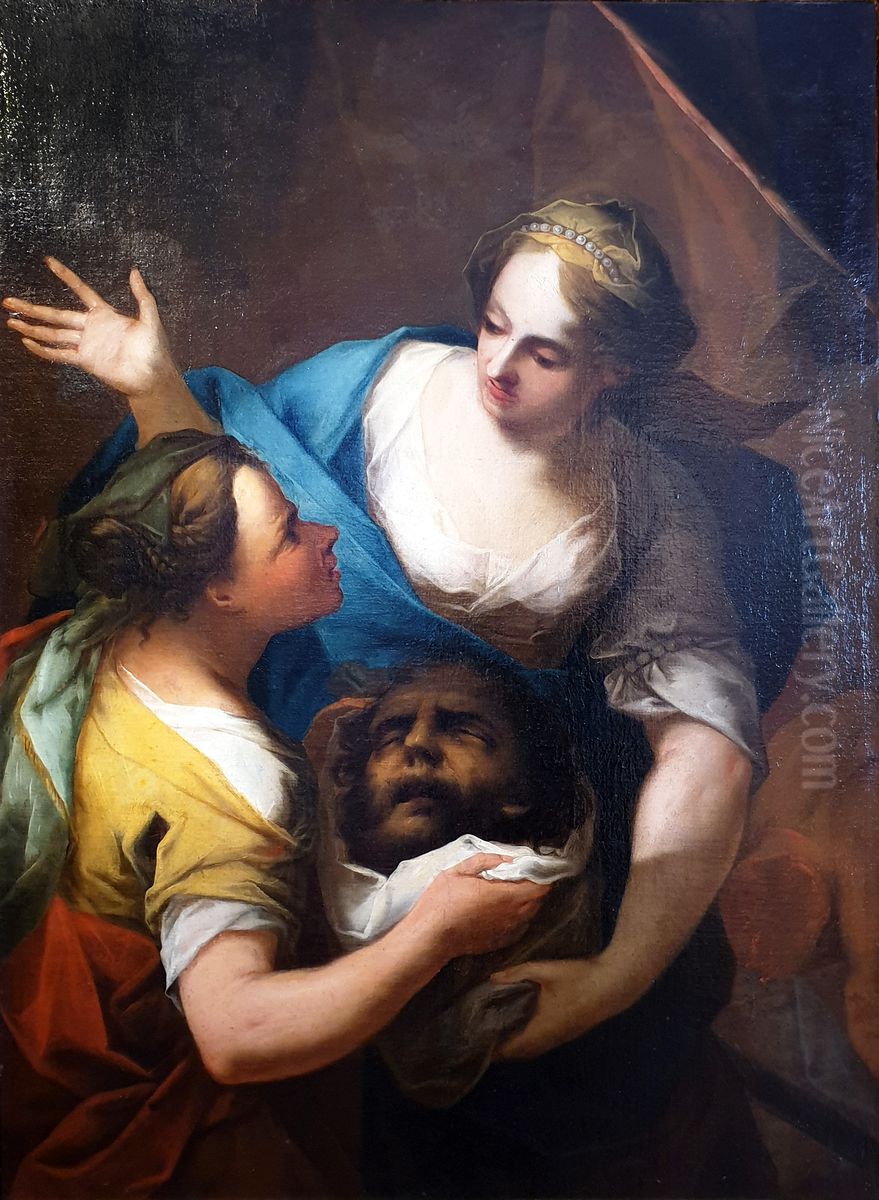 Judith hands her maid the head of Holofernes Oil Painting by Antonio Bellucci
