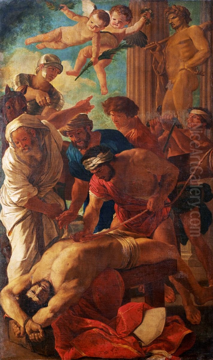 Martyrdom of Saint Erasmus. Oil Painting by Nicolas Poussin