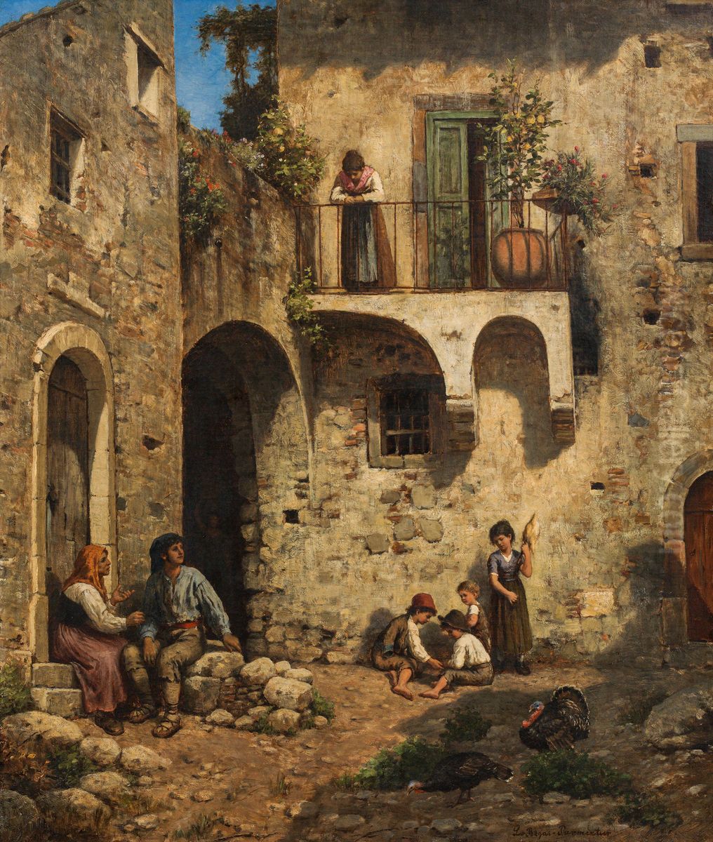 Italienischer Innenhof Oil Painting by Luise Begas-Parmentier