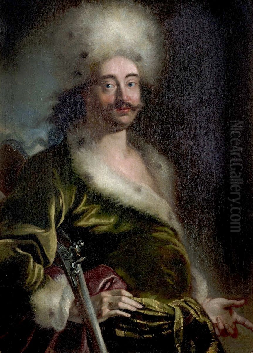 Portrait of Peter I (1672-1725) Oil Painting by Jan Kupecky