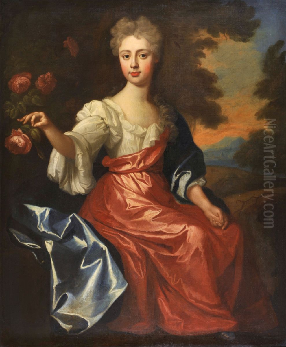 Portrait of Anne Breame, Mrs Humphry Ambler Oil Painting by Godfrey Kneller