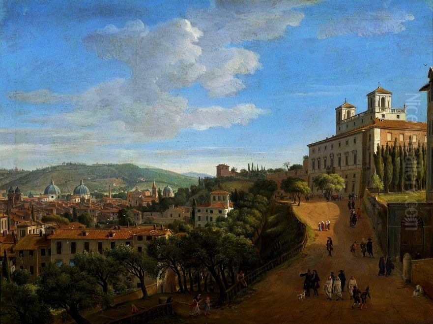View of Rome from Villa Medici. Oil Painting by (circle of) Wittel, Gaspar van (Vanvitelli)