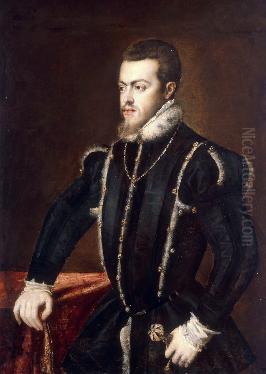 Portrait of Philip II of Spain Oil Painting by Titian