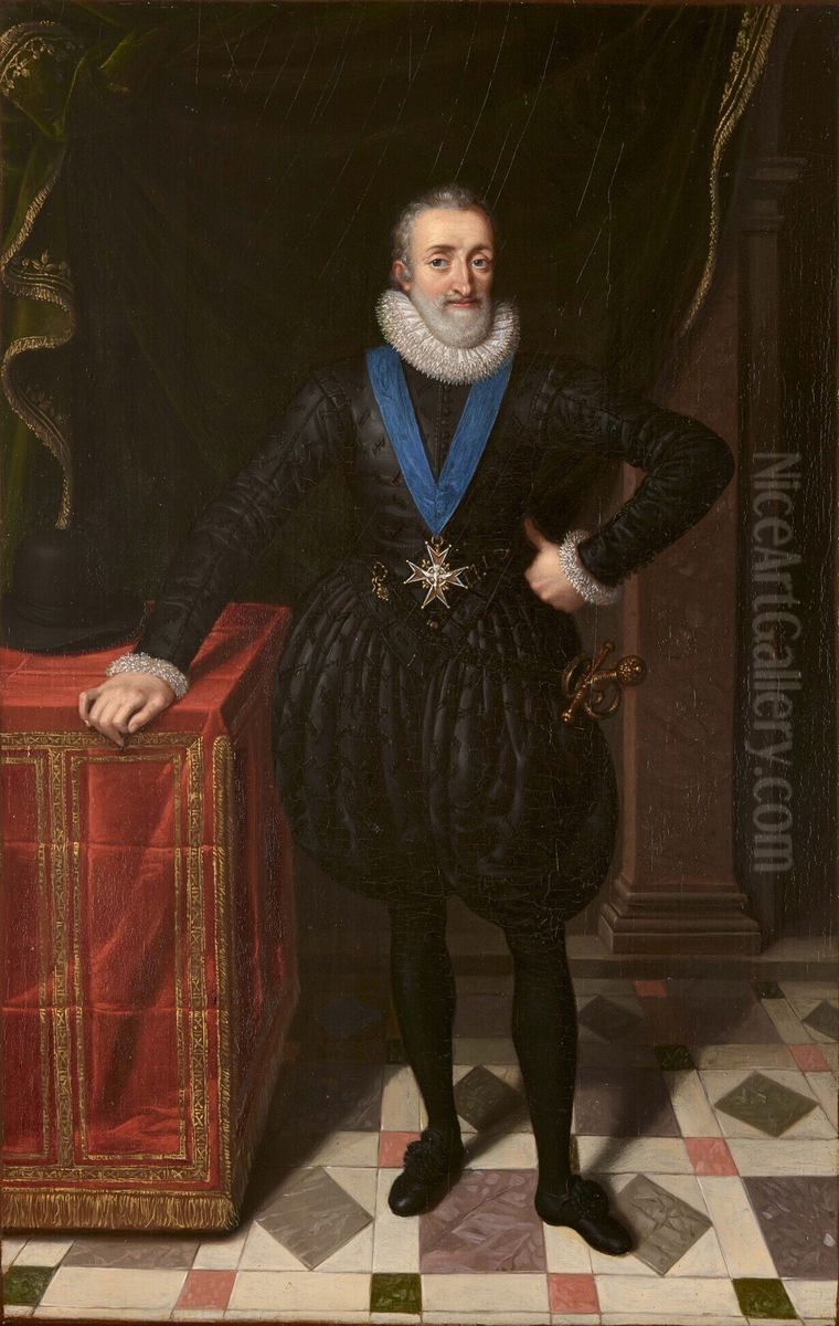 Henri IV, roi de France et de Navarre (1553-1610) Oil Painting by Frans Pourbus the younger