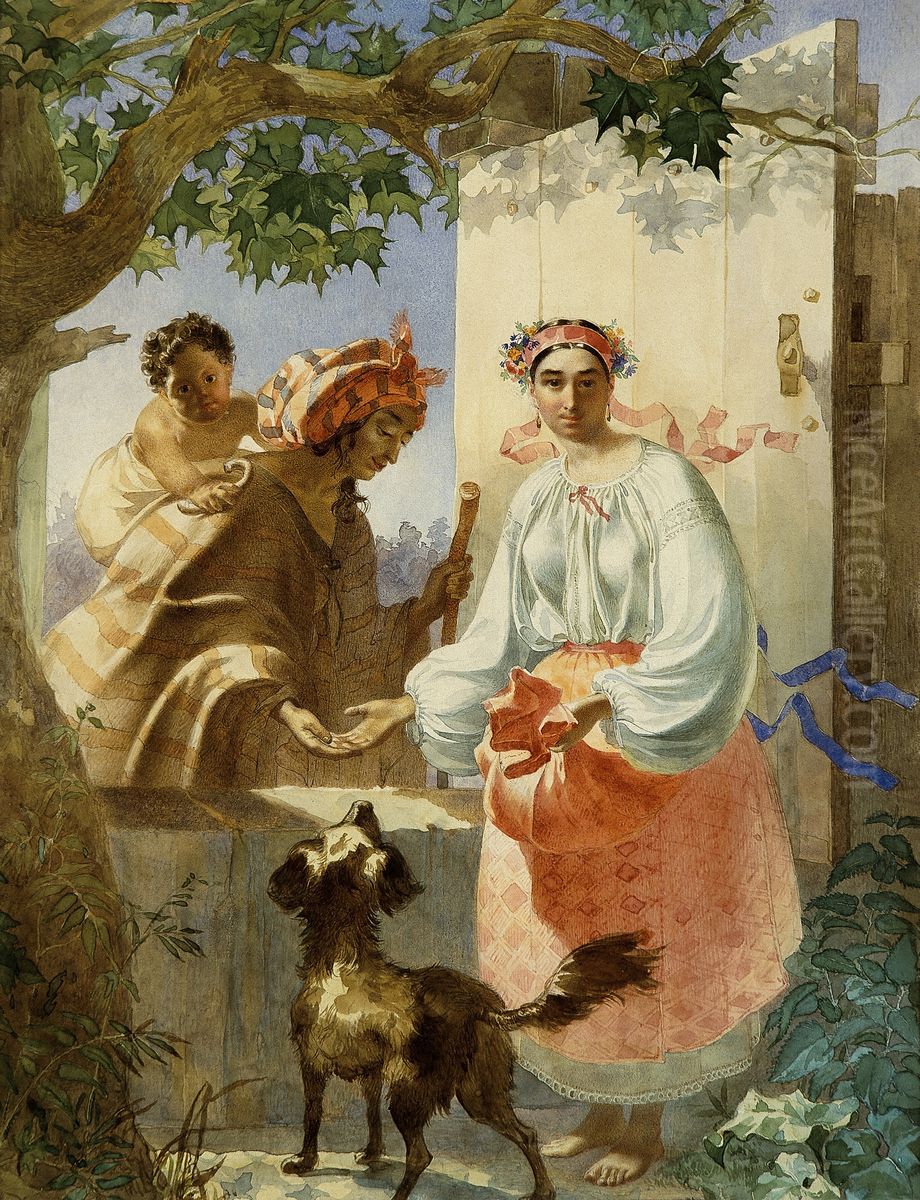 Gypsy Fortune-Teller Oil Painting by Taras Shevchenko