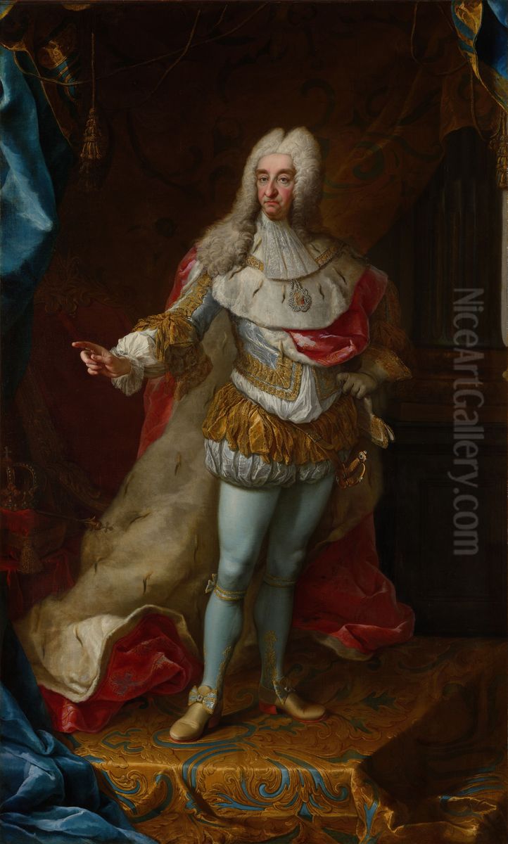 Portrait of KingVictor Amadeus II of Sardinia Oil Painting by Martin Van Meytens