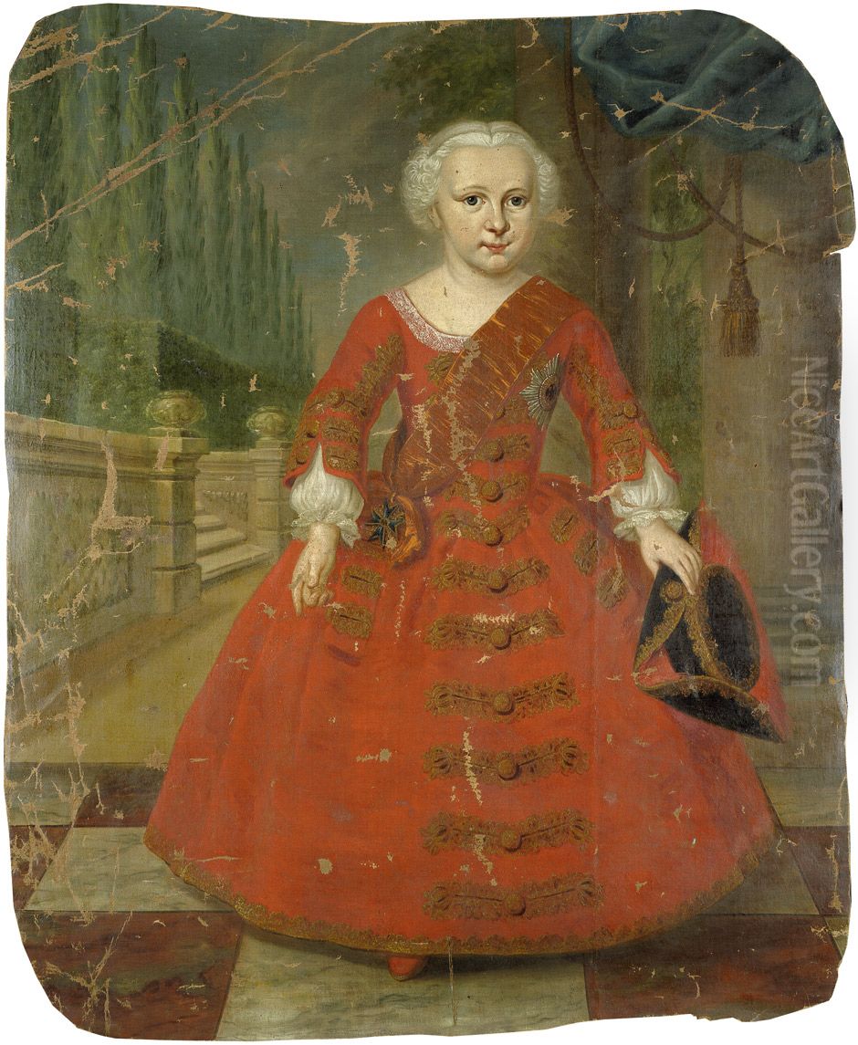 Portrait ofFrederick II of Prussia(1712-1786) as a child Oil Painting by Unidentified painter