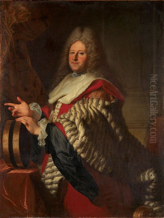 Portrait ofCardin Lebret(1675-1734) Oil Painting by Hyacinthe Rigaud