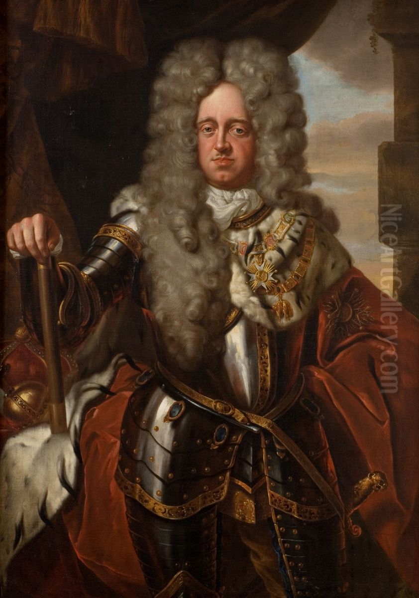 Portrait of Johann Wilhelm, Elector of the Palatinate (1658-1716) Oil Painting by Jan Frans van Douven