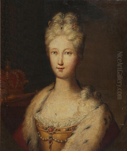 Portrait of a Queen, presumablyElisabeth Farnese(1692-1766) Oil Painting by Unidentified painter