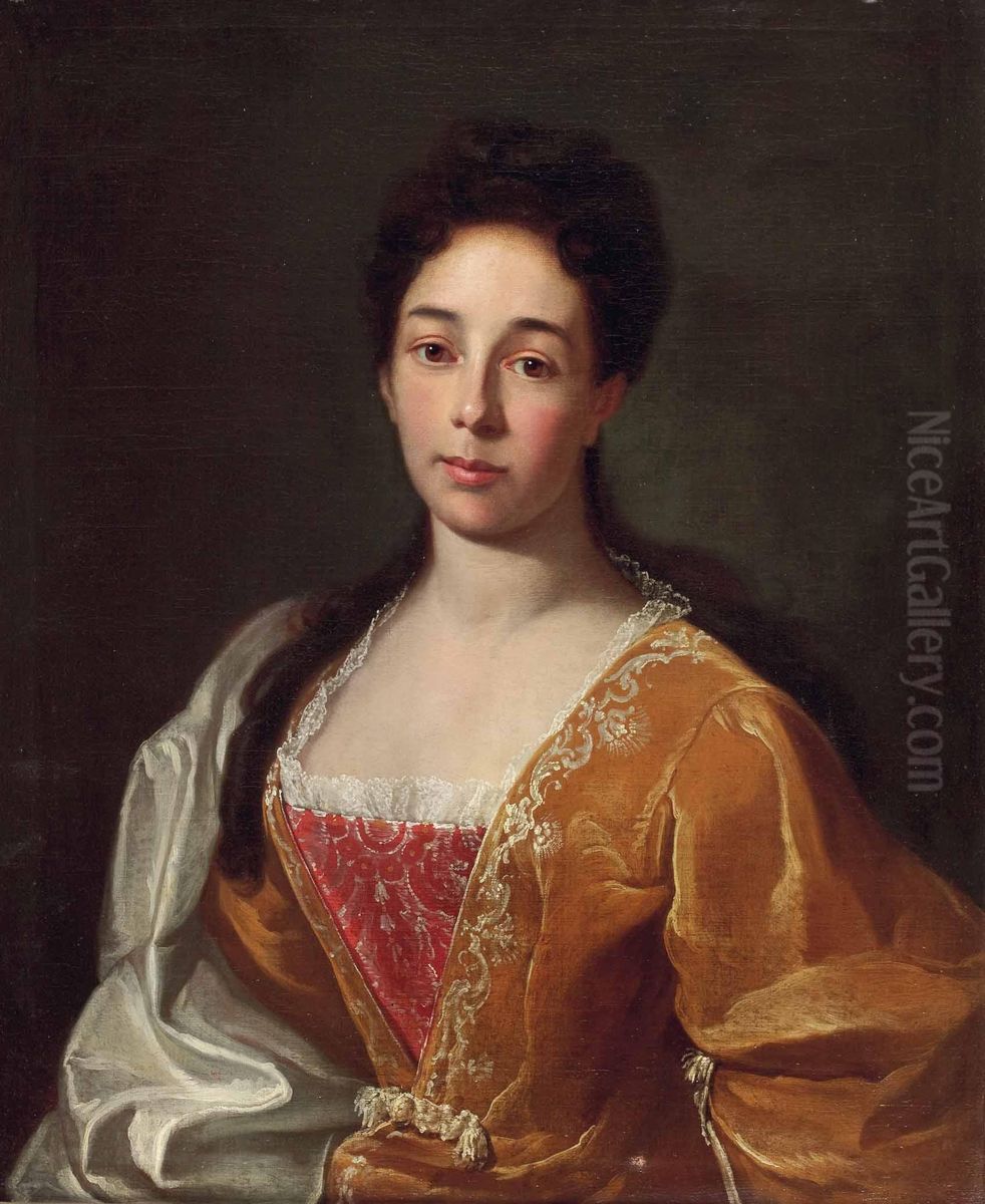 Bildnis Anna Catharina Herport, Bern. Oil Painting by Johann Rudolf Huber