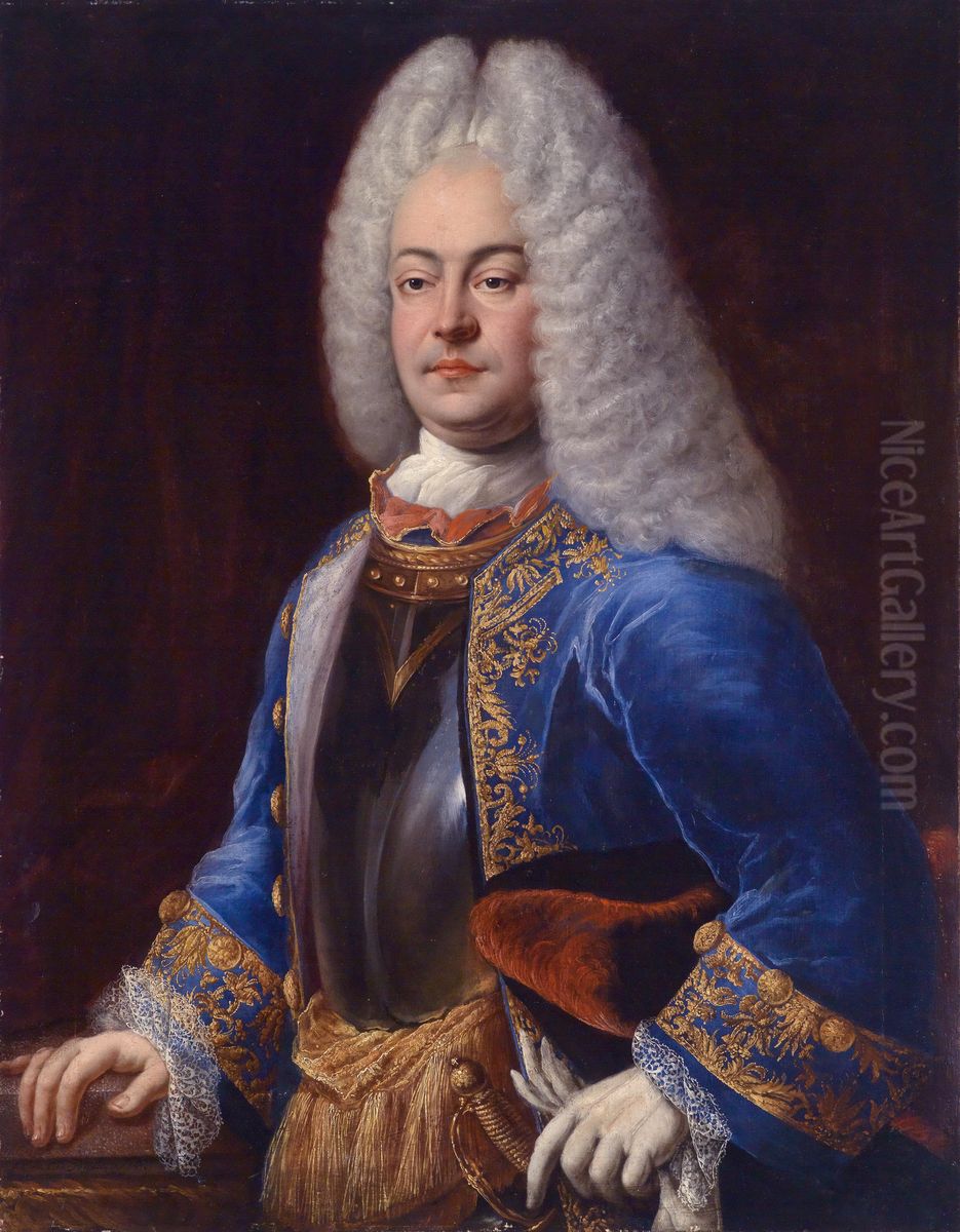 Furst Georg Albrecht von Ostfriesland (1690 - 1734) im Jahre 1718. Oil Painting by Johann Conrad Eichler