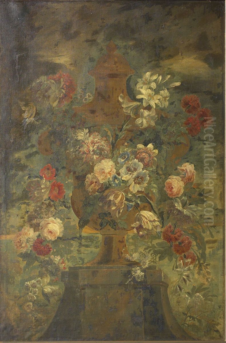 Still life of flowers I Oil Painting by Willem Ignatius Kerricx