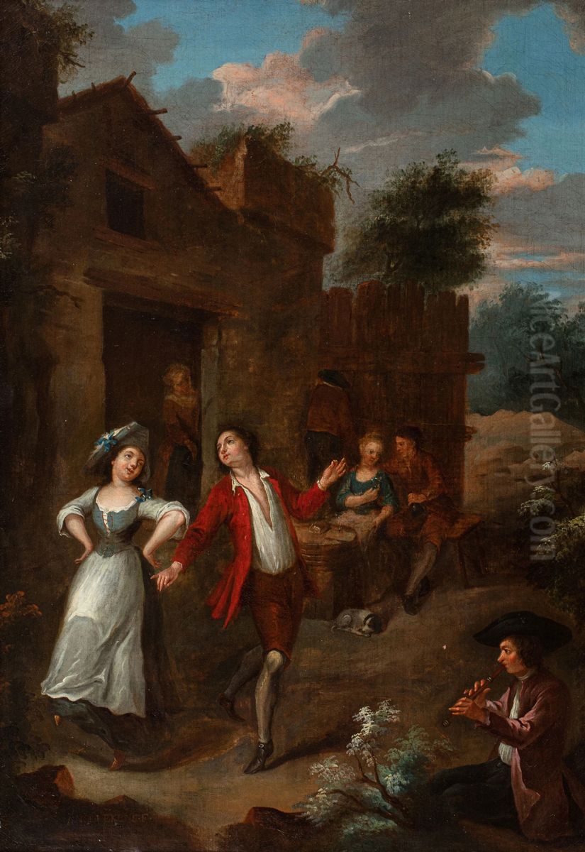 The country dance Oil Painting by Josef Frans Nollekens
