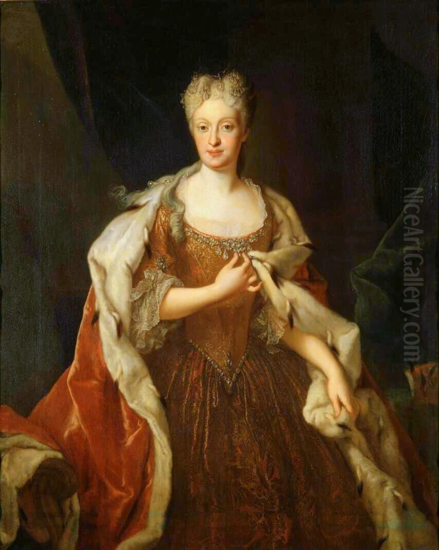 Portrait ofMaria Josepha of Austria(1699-1757), Electress of Saxony and Queen of Poland Oil Painting by Louis de Silvestre