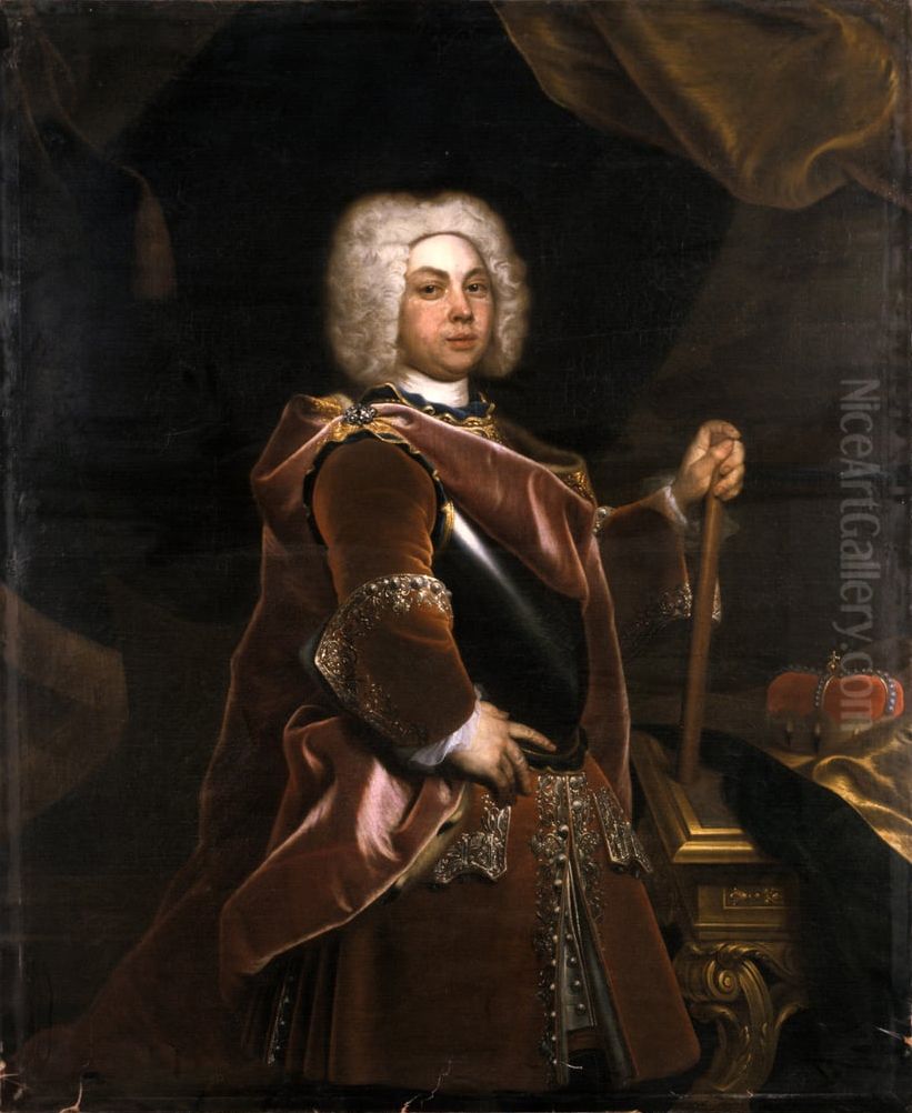 Herzog Friedrich III. von Sachsen-Gotha-Altenburg (1699-1772) Oil Painting by Christian Schilbach