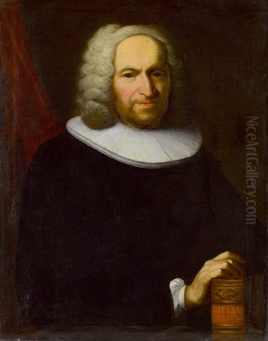 Johann Heinrich Ringier (1668-1745), Feldprediger in hollandischen Diensten, 1699 Pfarrer in Zimmerwald, 1707 in Seeberg, 1715 Professor an der Hohen Schule in Bern. Oil Painting by Johann Rudolf Dalliker