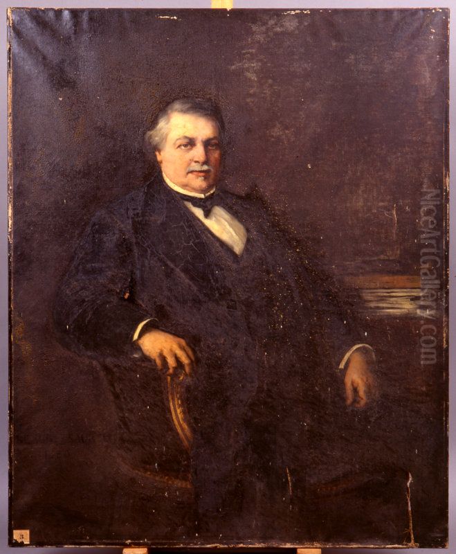 Portrait de Leon Say Oil Painting by Amelie Beaury-Saurel