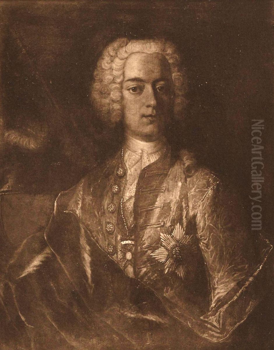 Bildnis Rudolf Emanuel Frisching Oil Painting by Johann Rudolf Huber