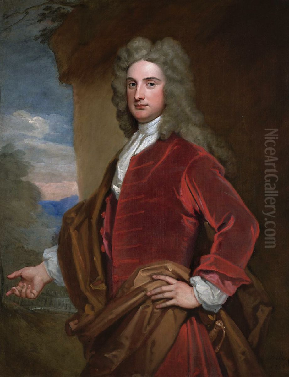 Portrait ofSir John Rushout, 4th Baronet(1685-1775) Oil Painting by Godfrey Kneller