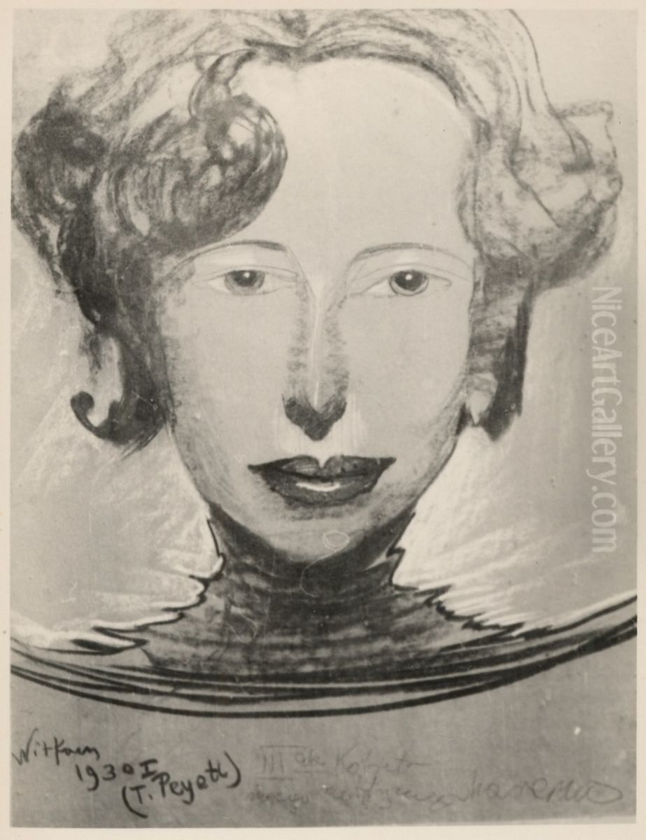 Female portrait Oil Painting by Stanislaw Ignacy Witkiewicz (Witkacy)