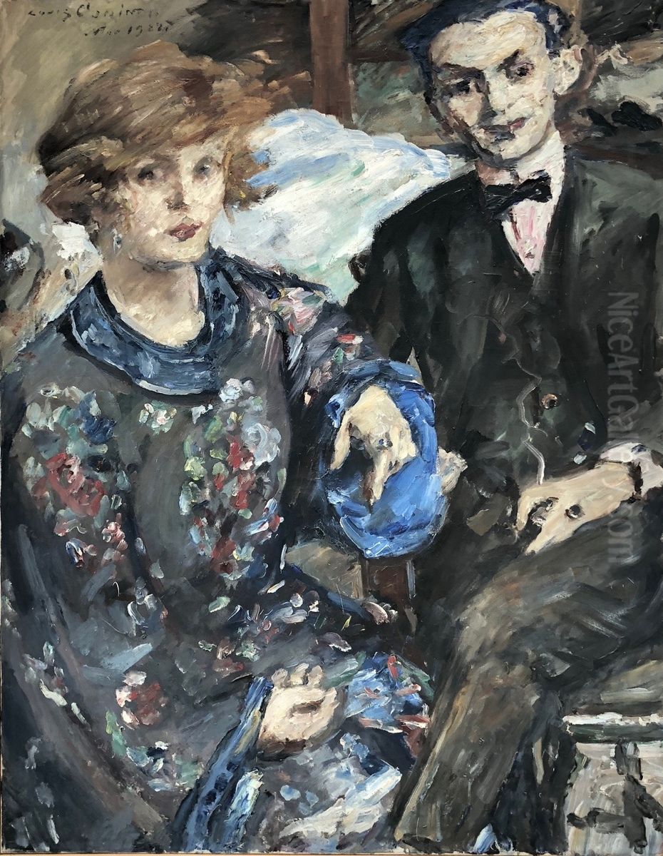 Portrait Erich Goeritz and his wife Oil Painting by Lovis (Franz Heinrich Louis) Corinth