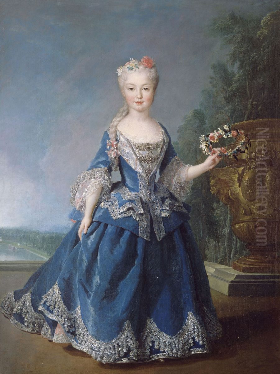 Portrait of Mariana Victoria of Spain (1718-1781) Oil Painting by Alexis-Simon Belle
