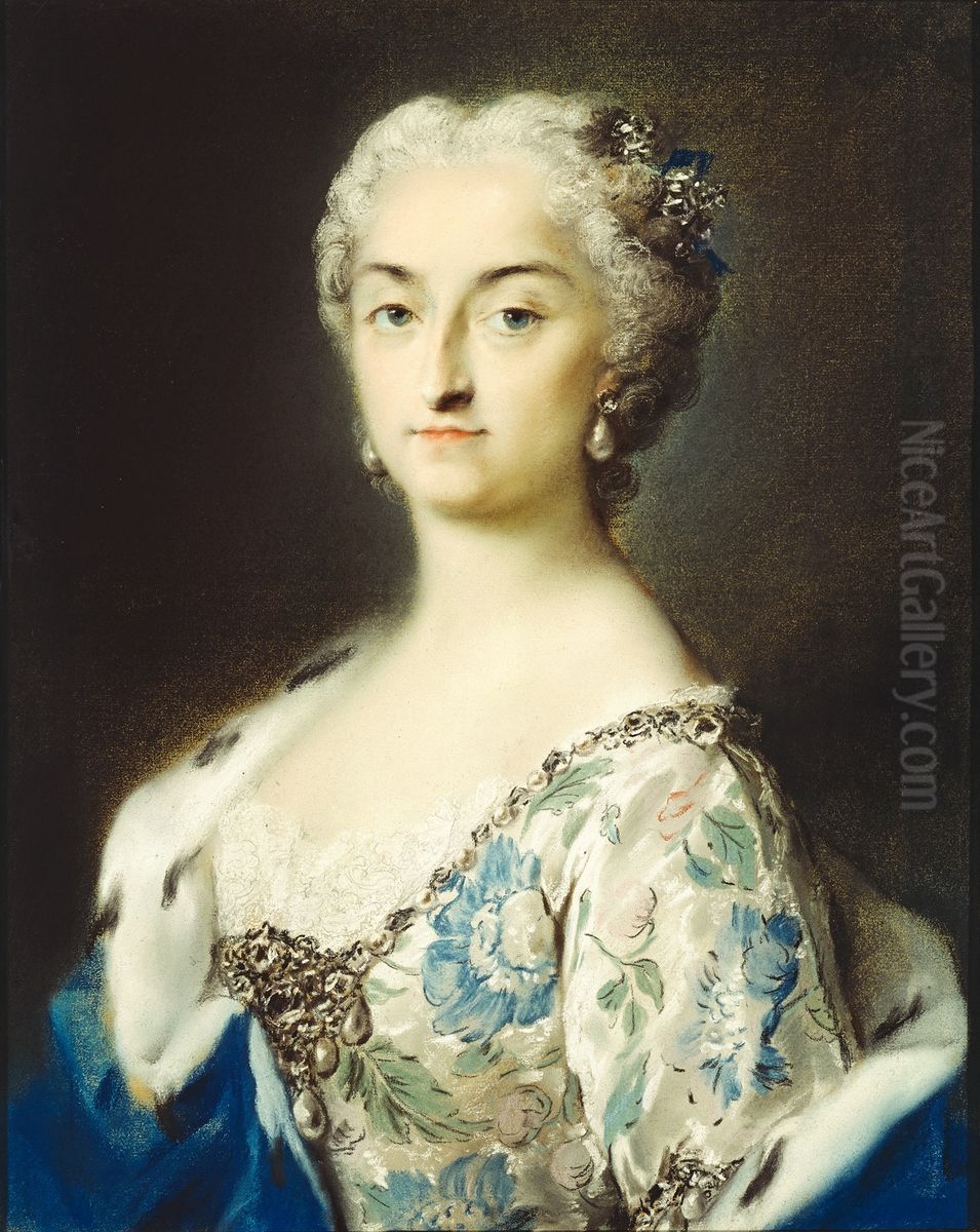 Portrait ofUrsula Katharina of Altenbockum(1680-1743) Oil Painting by Rosalba Carriera