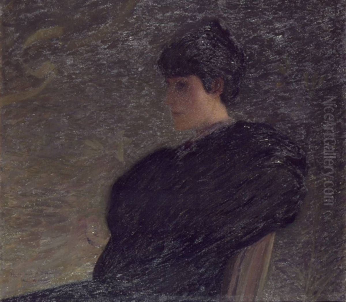 Portrait of Marie Duhem Oil Painting by Henri-Jean Guillaume Martin