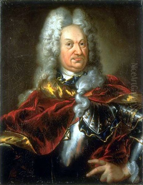 Portrait ofJohann Heinrich Burkli(1647-1730) Oil Painting by Johann Balthasar Bullinger