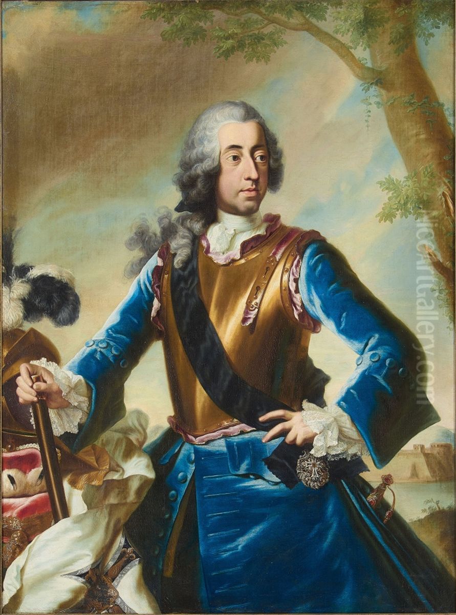 Clemens August of Bavaria as Grand Master of Teutonic Knights Oil Painting by Georg Desmarees