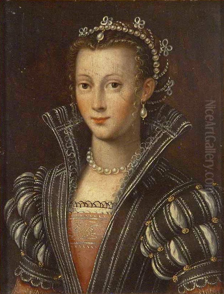 Portrait of Contessina de' Medici Oil Painting by Alessandro Allori