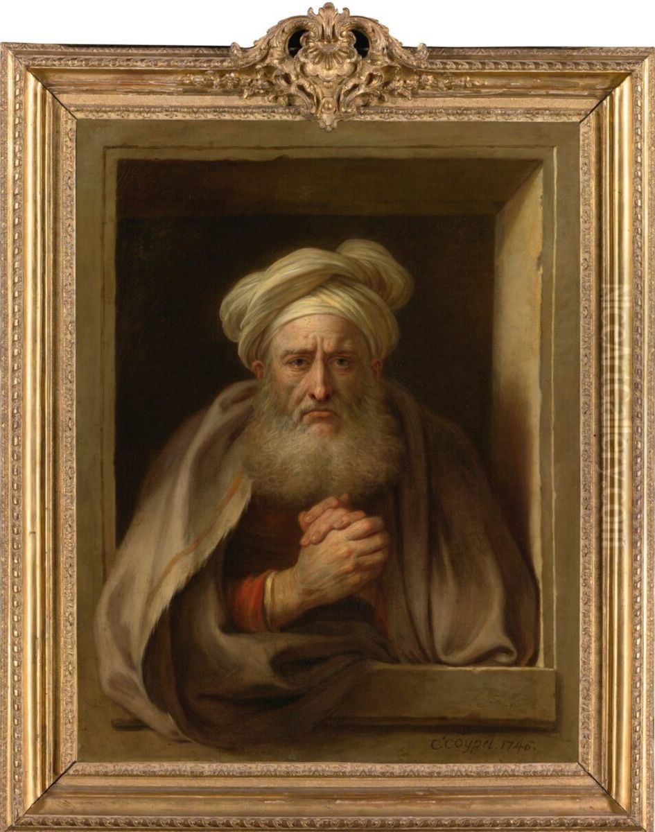Sorrowful Heraclitus Oil Painting by Charles-Antoine Coypel