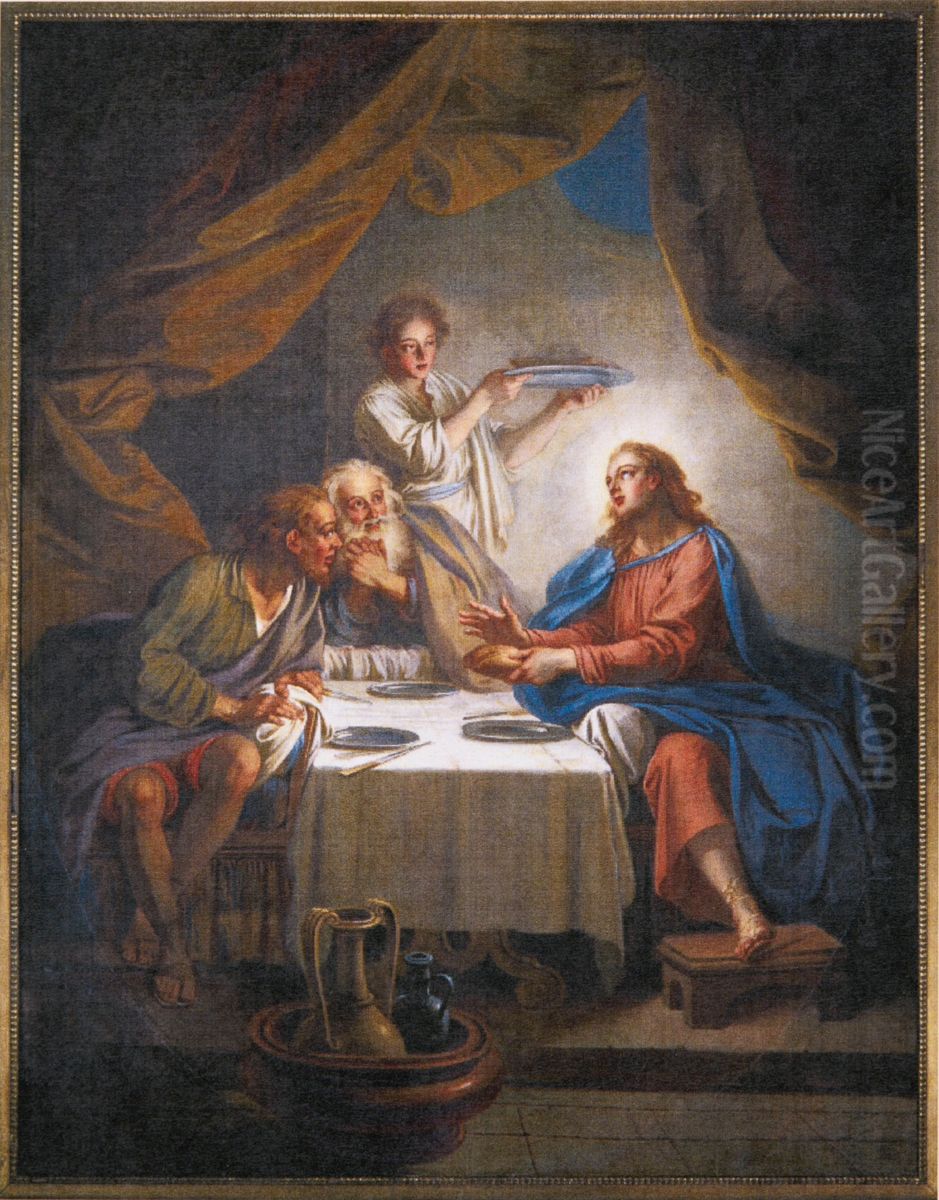 The supper at Emmaus Oil Painting by Charles-Antoine Coypel