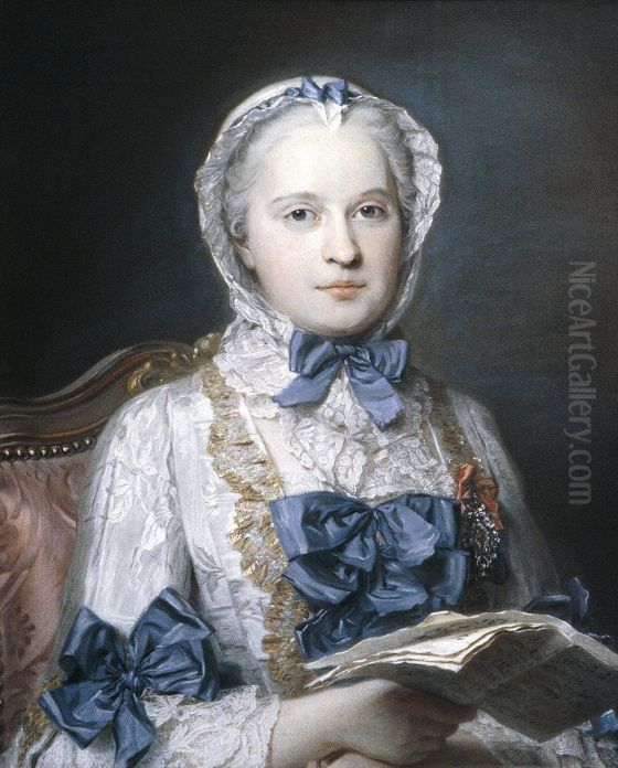 Maria Josepha, Dauphine de France (1731-1767) Oil Painting by Maurice Quentin de La Tour