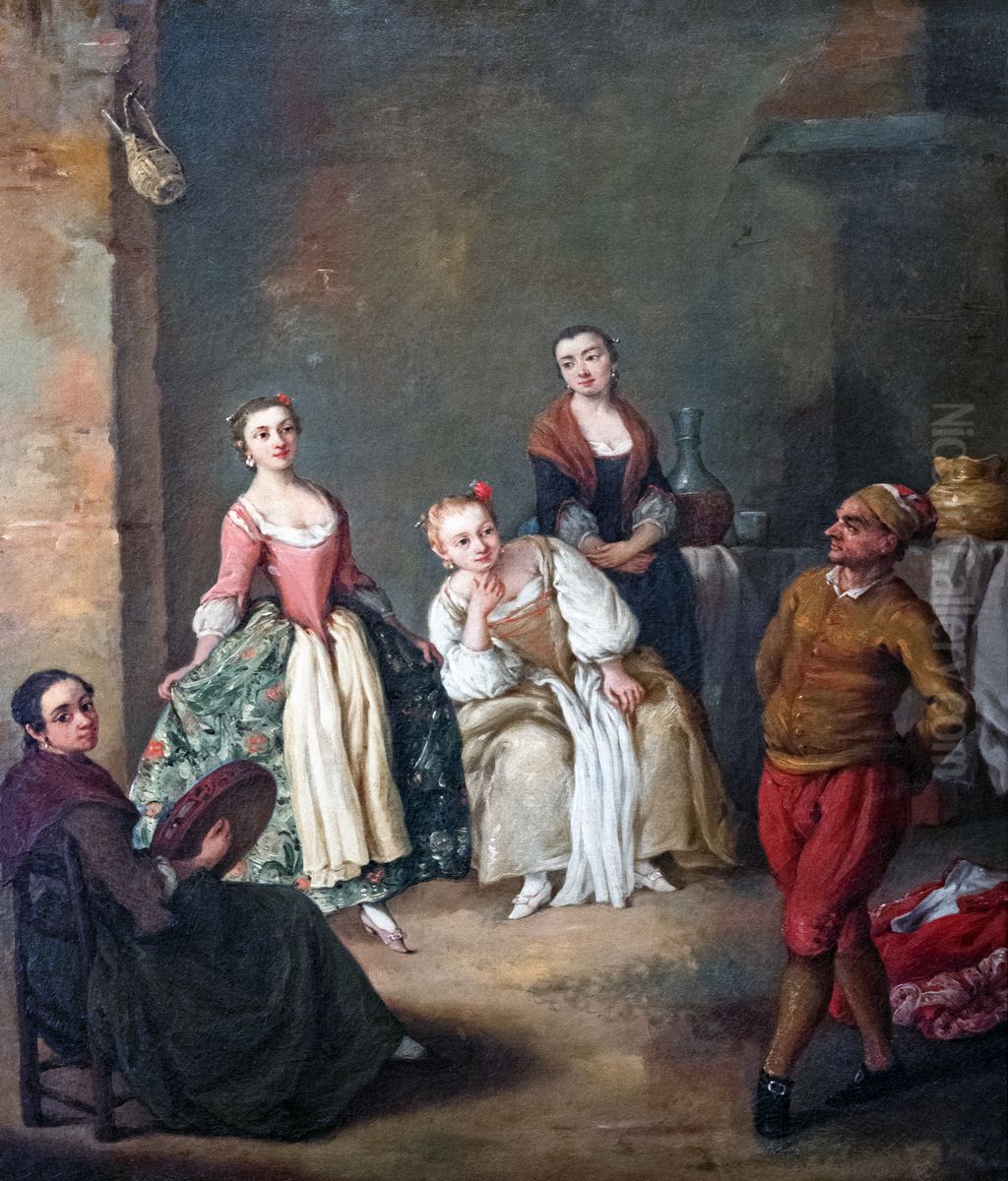 The furlana Oil Painting by Pietro Longhi