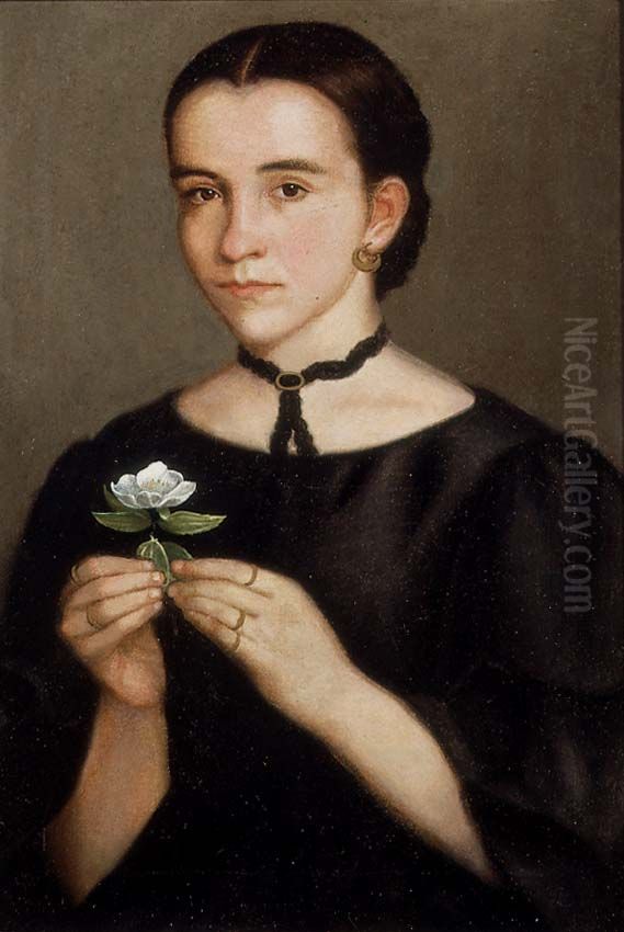Retrato de Dolores Hollos Oil Painting by Hermenegildo Bustos