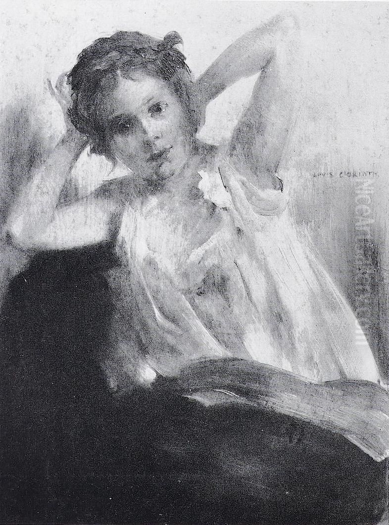 Madchen im Hemd Oil Painting by Lovis (Franz Heinrich Louis) Corinth