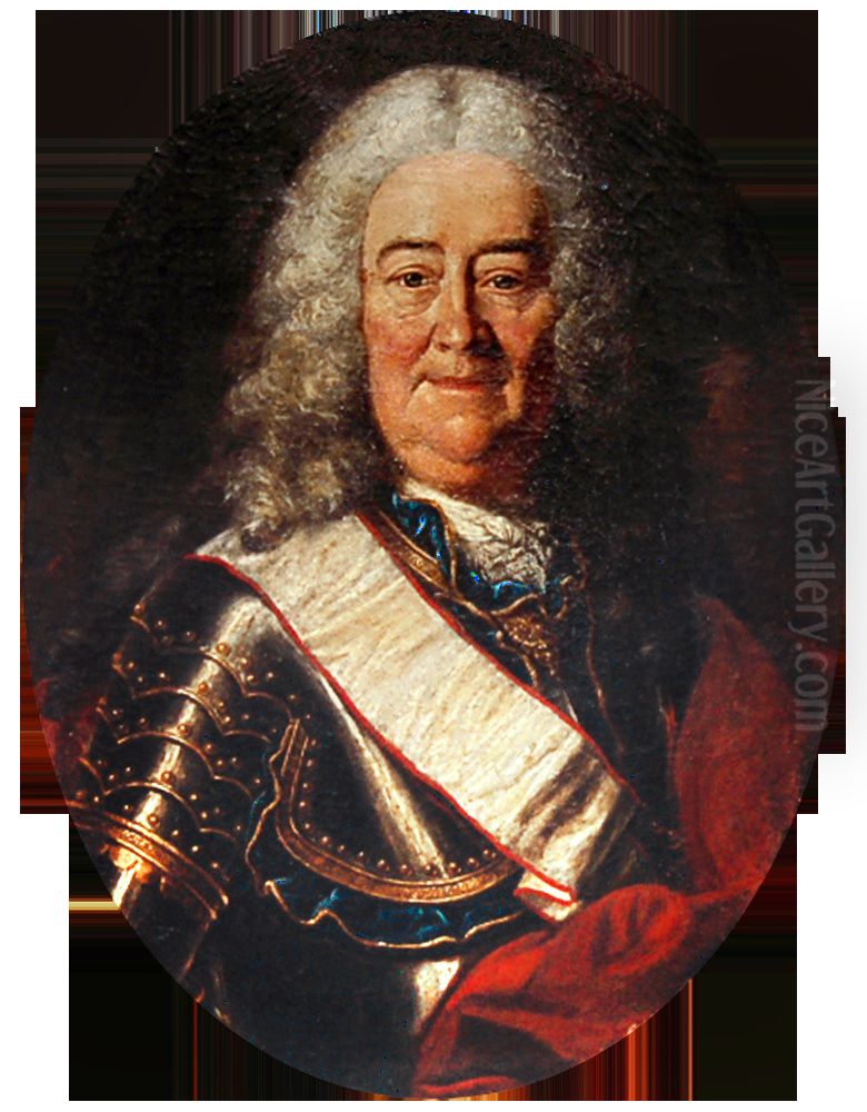 Portrait of Benedikt von Ahlefeldt (1679-1757), German nobleman from Holstein Oil Painting by David Luders