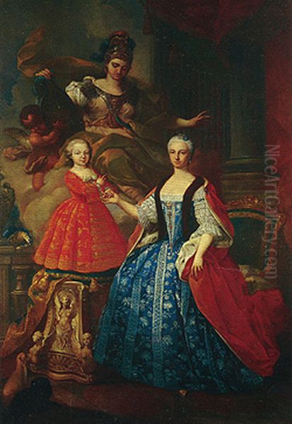 Ritratto di Maria Antonia Ferdinanda di Savoia Oil Painting by Francesco Antonio Mayerle