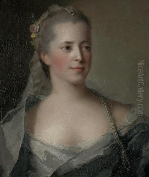 Portrait of Princess Ekaterina Dmitrievna Golitsyna, previously known asPortrait of a Lady Oil Painting by Jean-Marc Nattier