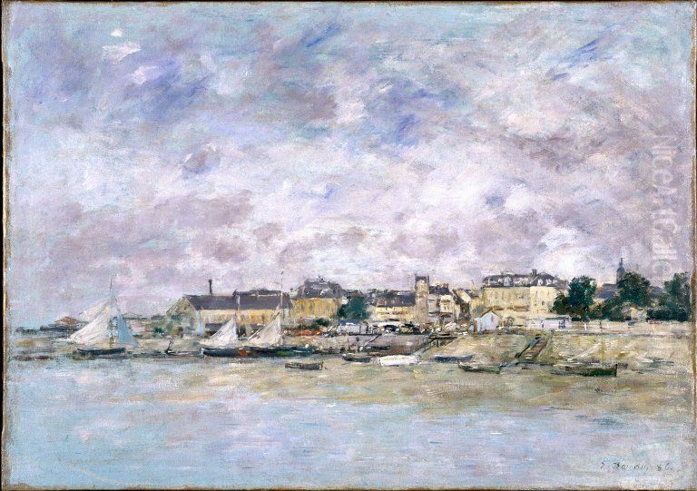 Trouville, Le Port Oil Painting by Eugene Louis Boudin