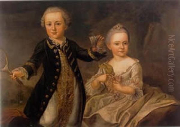 Kinderbildnis Oil Painting by Georg Anton Urlaub