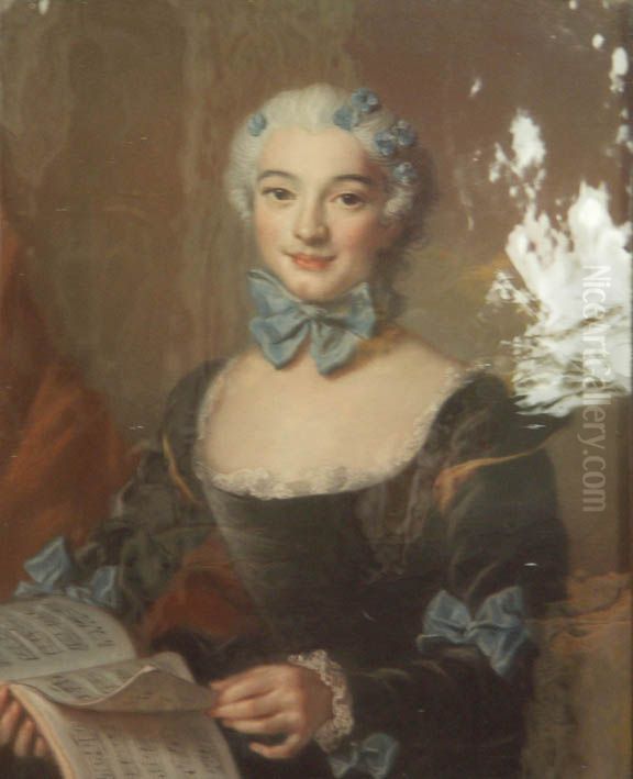 Portrait of Marie-Angelique Catherine Darlus Oil Painting by Charles-Antoine Coypel