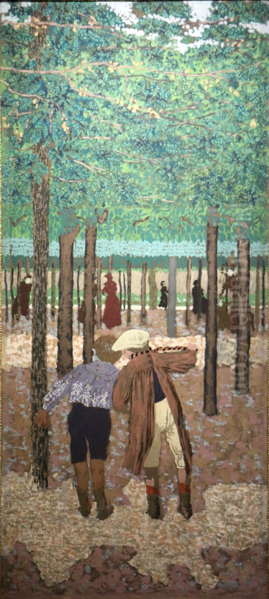 Les deux ecoiliers Oil Painting by Jean-Edouard Vuillard
